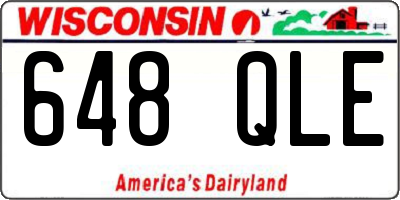 WI license plate 648QLE