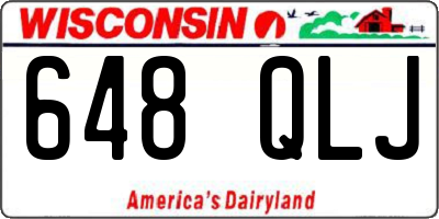 WI license plate 648QLJ
