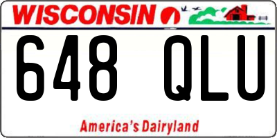 WI license plate 648QLU