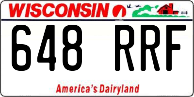WI license plate 648RRF