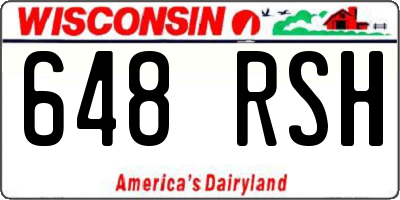 WI license plate 648RSH