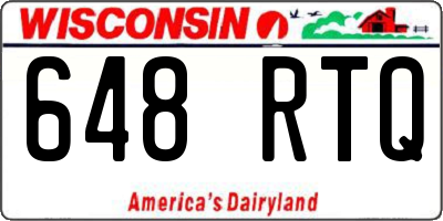 WI license plate 648RTQ