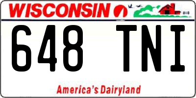 WI license plate 648TNI