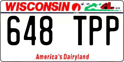 WI license plate 648TPP