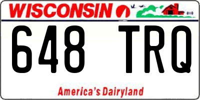 WI license plate 648TRQ