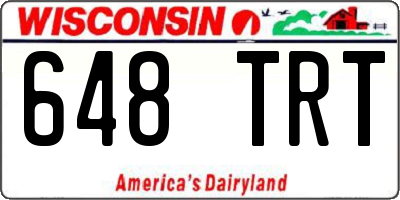 WI license plate 648TRT