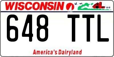 WI license plate 648TTL