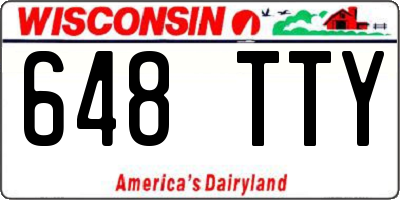 WI license plate 648TTY