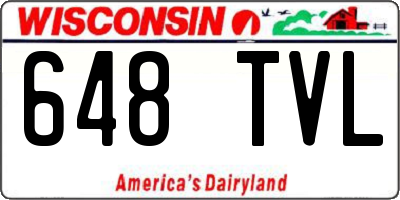 WI license plate 648TVL
