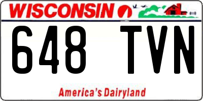 WI license plate 648TVN