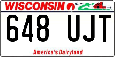 WI license plate 648UJT