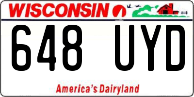 WI license plate 648UYD