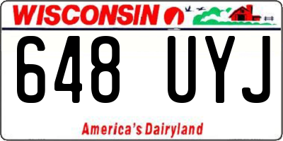 WI license plate 648UYJ