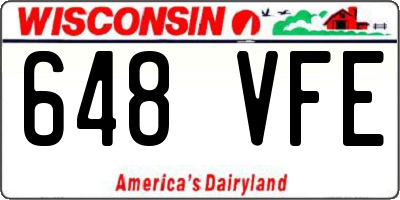 WI license plate 648VFE