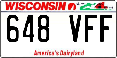 WI license plate 648VFF