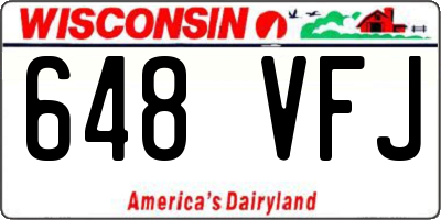 WI license plate 648VFJ