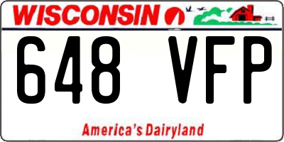 WI license plate 648VFP