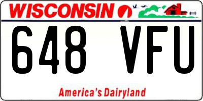 WI license plate 648VFU