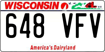 WI license plate 648VFV