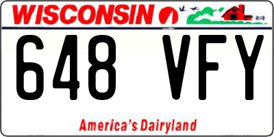 WI license plate 648VFY