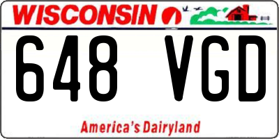 WI license plate 648VGD