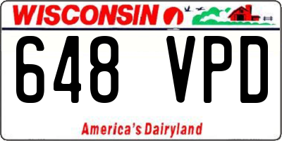 WI license plate 648VPD