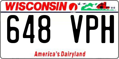 WI license plate 648VPH