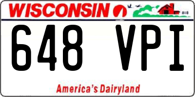 WI license plate 648VPI