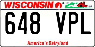 WI license plate 648VPL