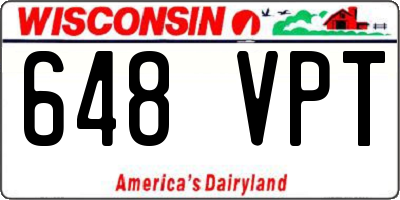 WI license plate 648VPT
