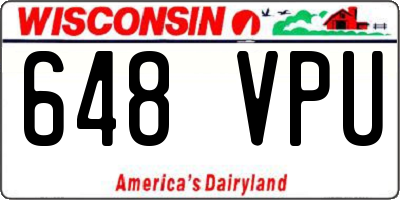 WI license plate 648VPU