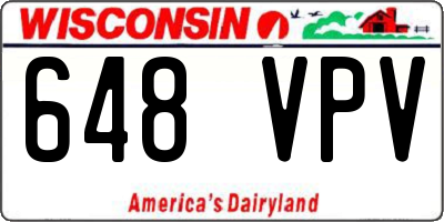 WI license plate 648VPV