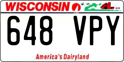 WI license plate 648VPY