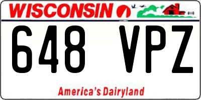WI license plate 648VPZ