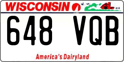WI license plate 648VQB