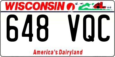 WI license plate 648VQC