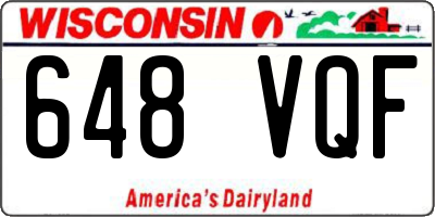 WI license plate 648VQF