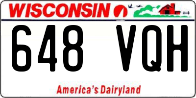 WI license plate 648VQH
