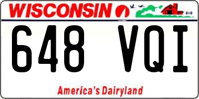 WI license plate 648VQI