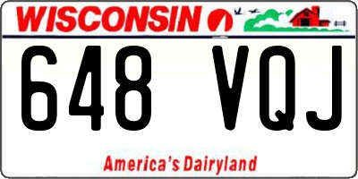 WI license plate 648VQJ