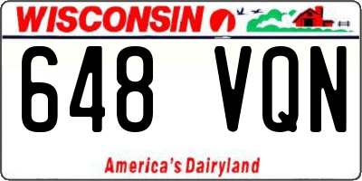 WI license plate 648VQN