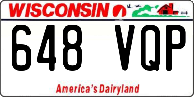 WI license plate 648VQP