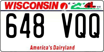 WI license plate 648VQQ