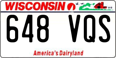 WI license plate 648VQS