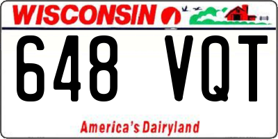 WI license plate 648VQT