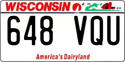 WI license plate 648VQU