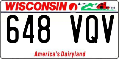 WI license plate 648VQV