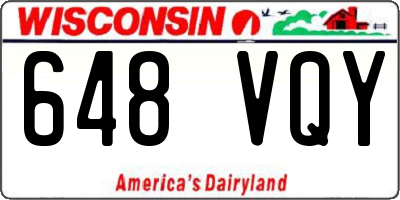 WI license plate 648VQY