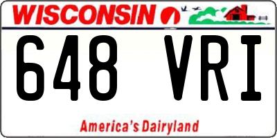 WI license plate 648VRI