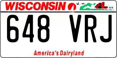 WI license plate 648VRJ